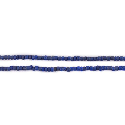 Blue Java Glass Seed Beads (2.5mm, 48" Strand) - The Bead Chest