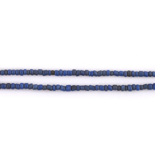 Vintage-Style Blue Java Glass Seed Beads (2.5mm, 48" Strand)