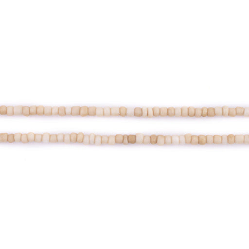 Cream Java Glass Seed Beads (2.5mm, 48" Strand) - The Bead Chest