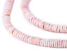 Natural Pink Shell Heishi Beads (5mm) - The Bead Chest
