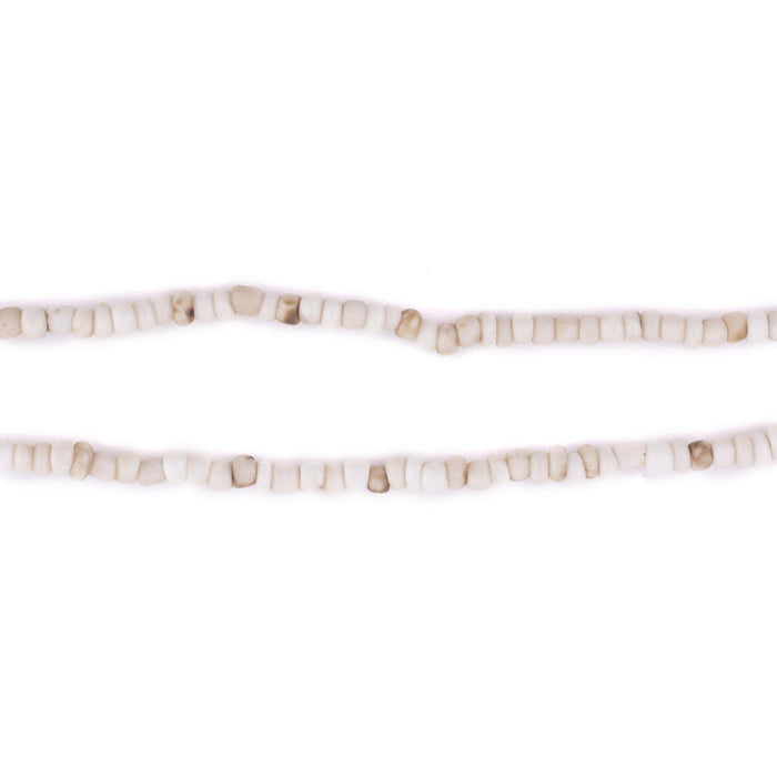 Vintage-Style White Java Glass Seed Beads (2.5mm, 48" Strand) - The Bead Chest