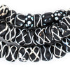 Black & White Antique Venetian Rattlesnake Beads