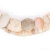 Ancient Quartz & Rock Crystal Stone Disk Beads