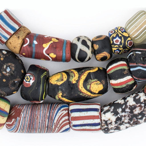 Jumbo Mixed Antique Venetian Trade Beads - SIZE IS NOT CORRECT - AWAITING REVIEW - The Bead Chest