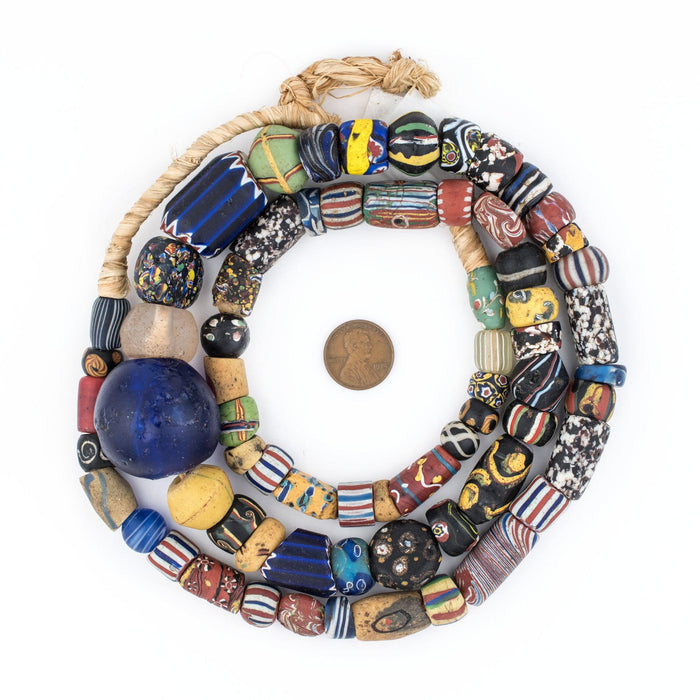 Jumbo Mixed Antique Venetian Trade Beads - SIZE IS NOT CORRECT - AWAITING REVIEW - The Bead Chest