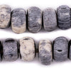 Watermelon Carved Rustic Grey Bone Beads (Large)