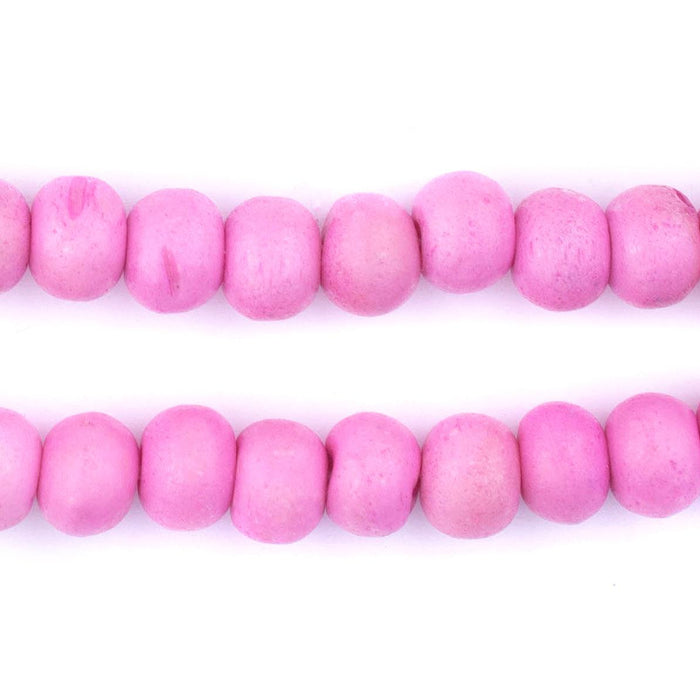 Taffy Pink Bone Mala Beads (10mm) - The Bead Chest