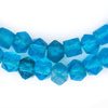 Old Neon Blue Vaseline Cube Beads
