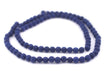 Lapis-Style Round Lava Beads (8mm) - The Bead Chest