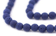 Lapis-Style Round Lava Beads (8mm) - The Bead Chest