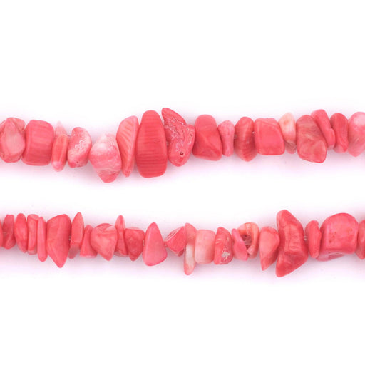 Pink Coral Chip Beads (8-10mm) - The Bead Chest