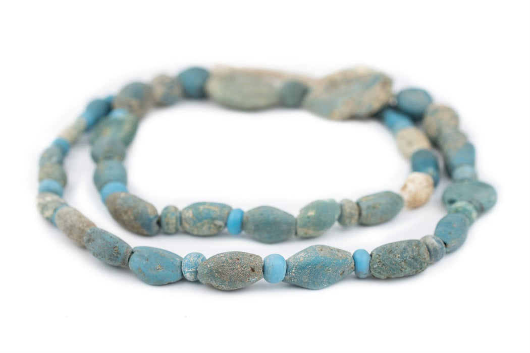 Ancient Turquoise Roman Glass Beads #1807 - The Bead Chest