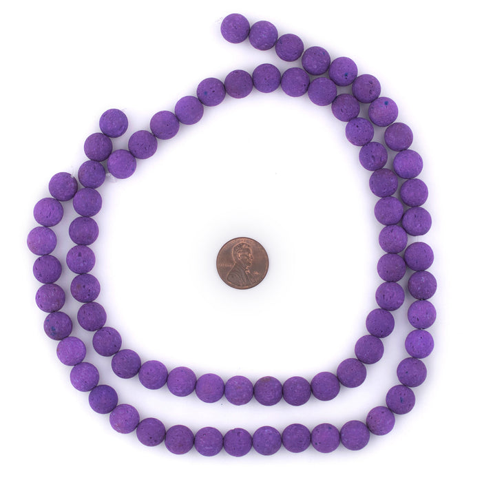 Round Purple Ball Beads (10mm) - The Bead Chest