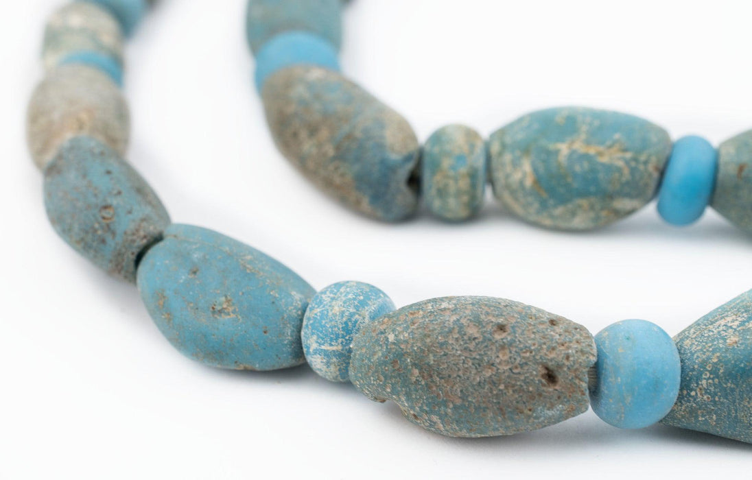 Ancient Turquoise Roman Glass Beads #1807 - The Bead Chest