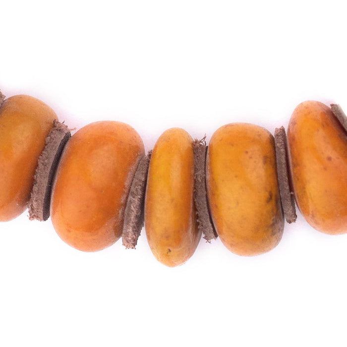 Moroccan Tangerine Amber Resin Beads (Graduated) - The Bead Chest