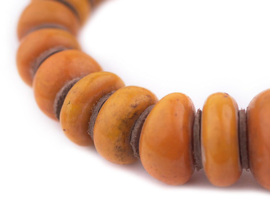 Moroccan Tangerine Amber Resin Beads (Graduated) - The Bead Chest