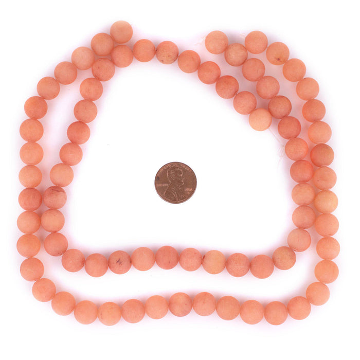 Matte Round Orange Aventurine Beads (10mm) - The Bead Chest