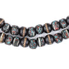 Black Speckled Inlaid Yak Bone Mala Beads (8mm)