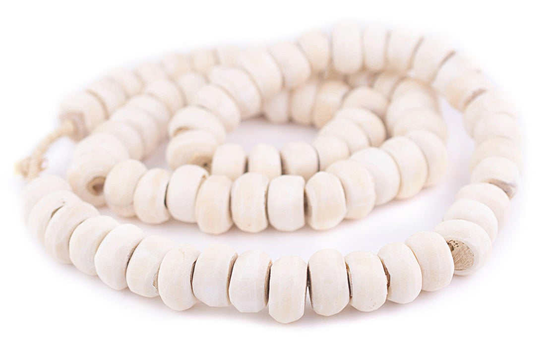 White Bone Beads (Double Length Decorative Strand) - The Bead Chest