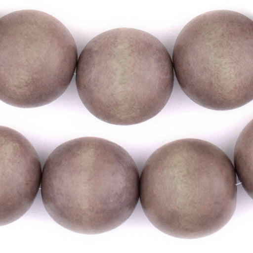 Brown Round Natural Wood Beads (24mm) - The Bead Chest