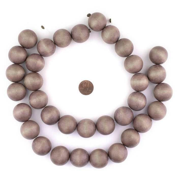 Brown Round Natural Wood Beads (24mm) - The Bead Chest