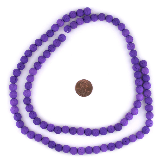 Round Purple Ball Beads (8mm) - The Bead Chest