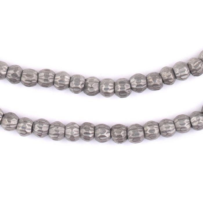 Silver Round Faceted Beads (5mm) - The Bead Chest