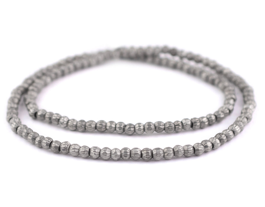 Silver Round Faceted Beads (5mm) - The Bead Chest