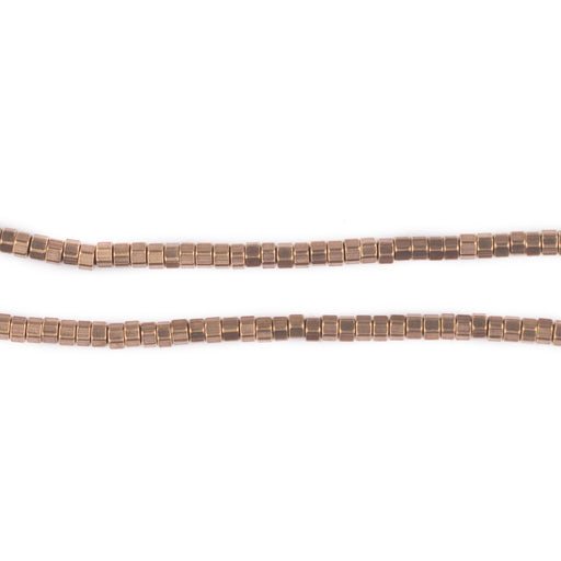 Antique Brass Prism Heishi Beads (3mm)