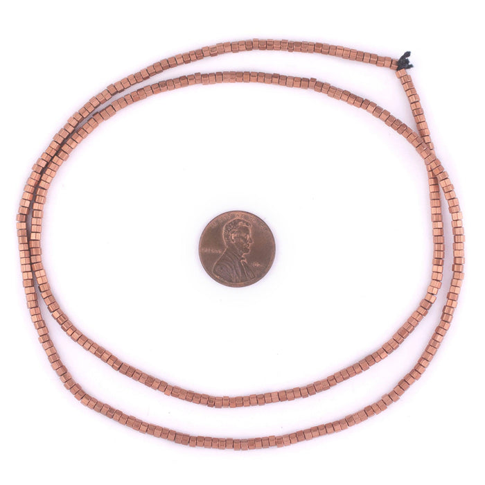 Copper Prism Heishi Beads (3mm) - The Bead Chest