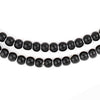 Round Black White Heart Beads (6mm)