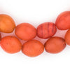 Old Ethiopian Orange Tomato Beads (20x16mm)