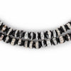 White Stripe Dogtooth Venetian Trade Beads (8-10mm)