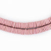 Rose Pink Sliced Prosser Button Beads (8mm)(Long Strand)