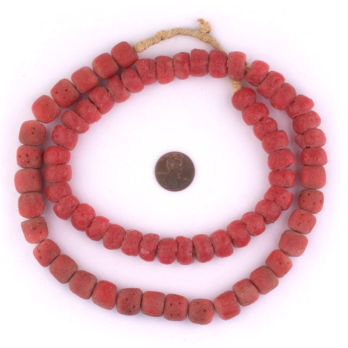Yoruba Mock Coral Beads #10000 - The Bead Chest