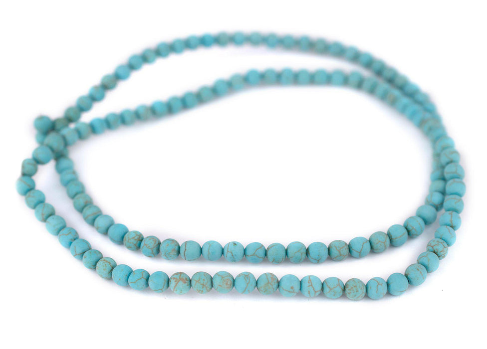 Matte Round Turquoise Style Stone Beads (6mm) - The Bead Chest