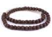 Chocolate Brown Kente Krobo Beads (14mm) - The Bead Chest