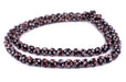 Black & Red Venetian-Style Skunk Beads (12mm, 34" Strand) - The Bead Chest