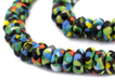 Rainbow Medley Fused Rondelle Recycled Glass Beads (14mm) - The Bead Chest