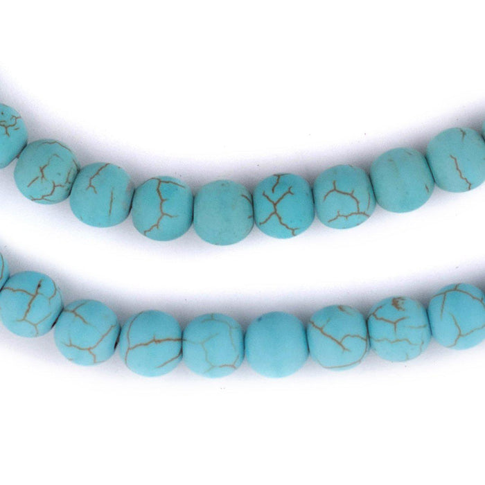 Matte Round Turquoise Style Stone Beads (8mm) - The Bead Chest