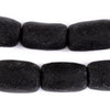 Black Moroccan Pottery Beads (Barrel)