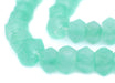 Mint Green Faceted Java Recycled Glass Beads - The Bead Chest