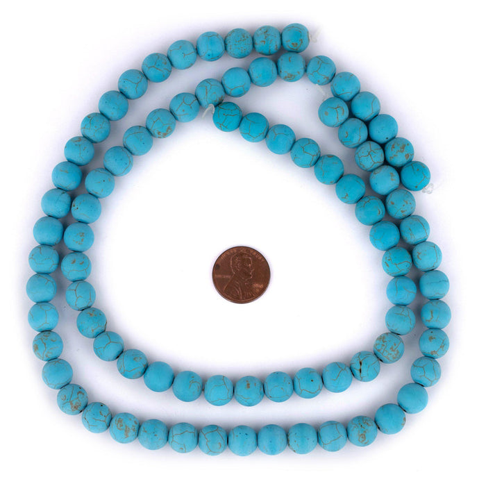 Matte Round Turquoise Style Stone Beads (10mm) - The Bead Chest