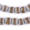 Grey Kente Krobo Beads (14mm)