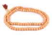 Honey Orange Round Bone Mala Beads (8mm) - The Bead Chest