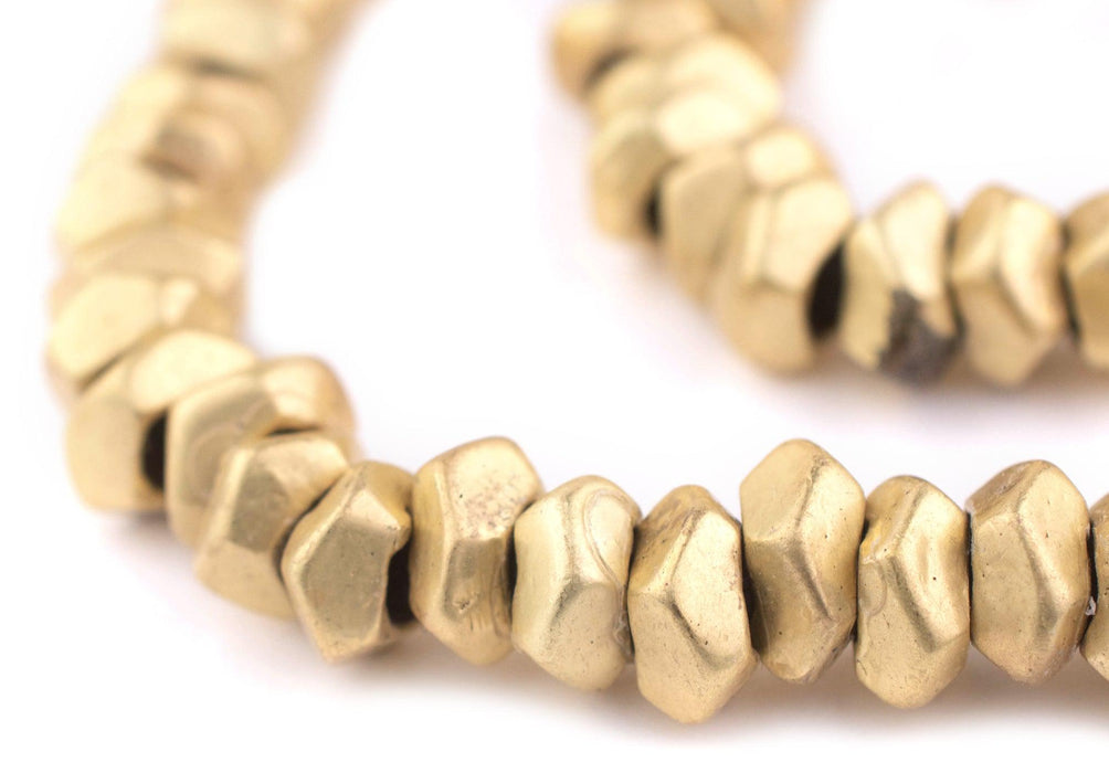 Brass Faceted Ring Beads (10mm) - The Bead Chest