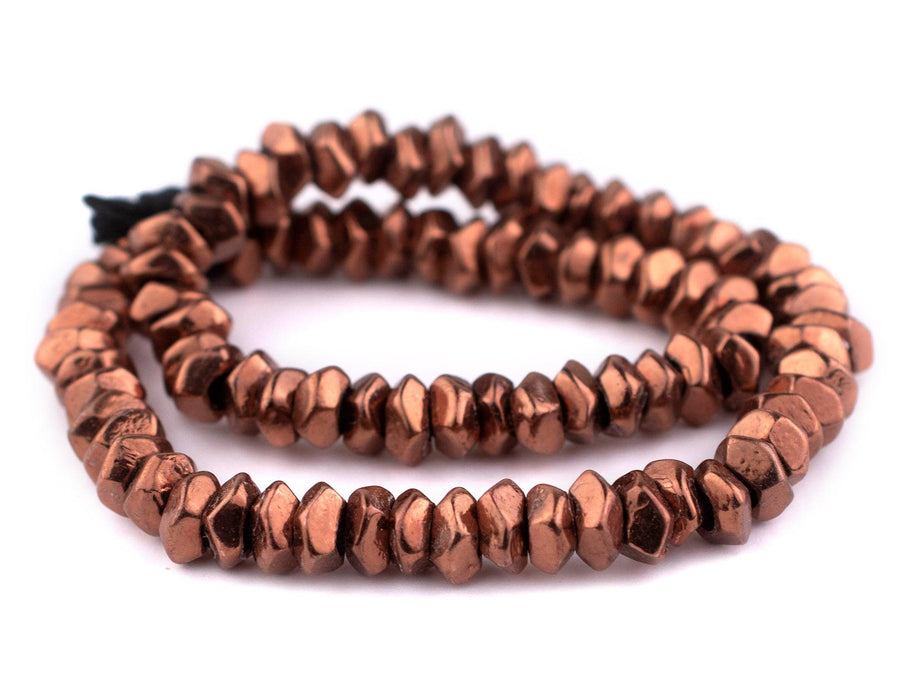 Copper Faceted Ring Beads (10mm) - The Bead Chest