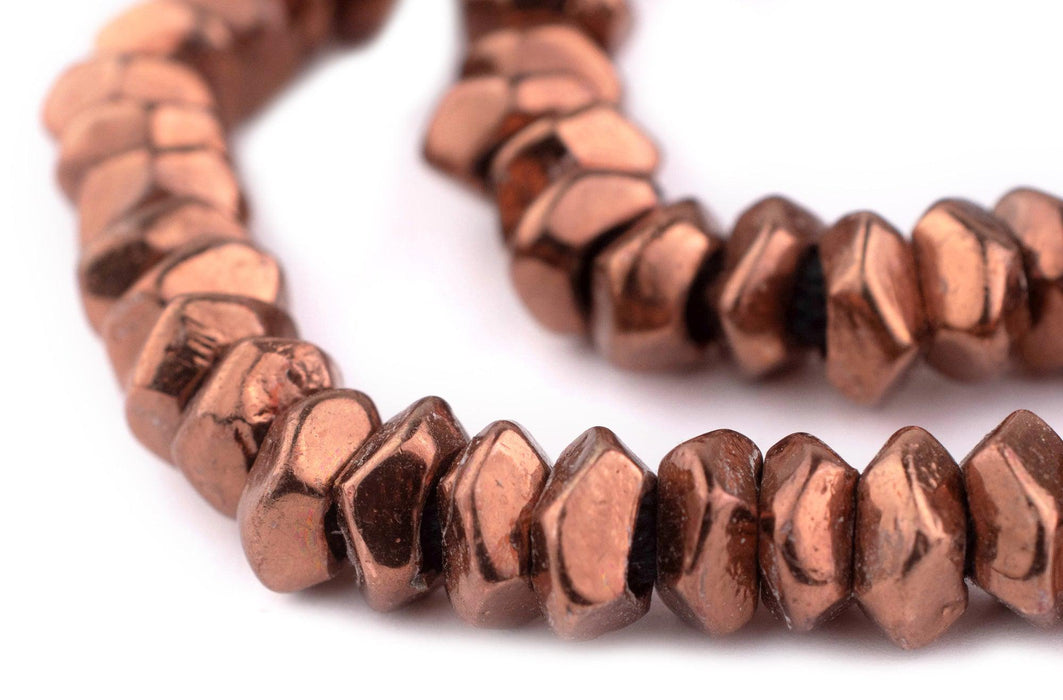 Copper Faceted Ring Beads (10mm) - The Bead Chest