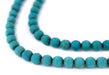 Matte Round Green Turquoise Style Stone Beads (6mm) - The Bead Chest