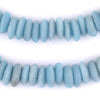 Baby Blue Ashanti Glass Saucer Beads (14mm)